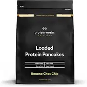 THE PROTEIN WORKS Loaded Protein Pancake Mix | High Protein Breakfast | Low Sugar Snack | Quick and Easy to Make | Banana Choc Chip | 1 kg