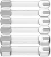 [ZXLHXYXF] Baby Locks (12-Pack) Child Safety Cabinet Proofing - Safe Quick and Easy 3M Adhesive Cabinet Drawer Door Latches No Screws & Magnets Multi-Purpose for Furniture Kitchen Ovens Toilet Seats