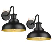 Dusk to Dawn Outdoor Gooseneck Barn Lights Outdoor Wall Sconces Farmhouse Ext...