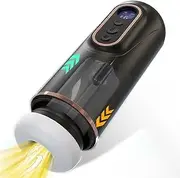 Sex Toys for Men Hands Free Electric Malemasterbrators Toy with Powerful Thrusting Rotating Modes for Stimulation Electric Pocket Pussy Vagina Men's Hoodies Charge A1G17