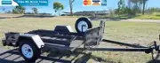 AUSTRALIAN Made 8x5 3 Motorbike Trailer Jerry Can Holder Loading Ramp Stoneguard