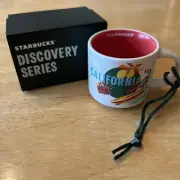 Starbucks Discovery Series California Christmas Ornament Demi Mug 2oz Cup