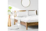 Ardor King Single Bed Fitted Sheet Set w Pillowcase 1000TC Cotton Rich White