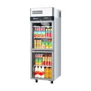 Turbo Air 2 Glass Half Door Upright Top Mount Fridge - KR25-2G-N-TA
