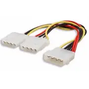 [AT-MOLEX-PWR] Internal Power Molex Splitter Cable 20cm 4 Pin Male to 2x 4 Pin Female