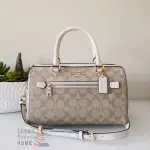 蔻馳 COACH 包 83607 ROWAN SIGNATURE 挎包淺卡其色粉筆 100 支原裝