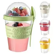 Fairway Finds 4 Pack of 20 oz Yogurt Parfait Cups With Lids Reusable Crunch Cup