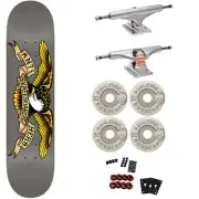 Anti Hero Premium Skateboard with Indy Trucks, 52mm Spitfire Wheels 8.25" Class
