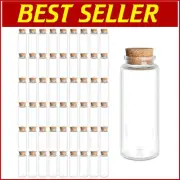 55pcs 40ml Reusable Glass Bottles with Cork - Perfect for DIY Crafts and Decor