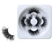 HICOCU 25mm Lashes Mink 3 Pairs False Eyelashes Dramatic Look lashes 25mm Set Pa