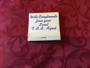 Collectable Matches-"COMPLIMENTS FROM YOUR LOCAL TAB" NEW,PERFECT CONDITION
