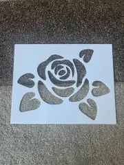 Rose stencil paint/trace/drawing Size 8x10 reusable All sizes avl paintin face