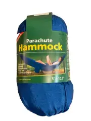 Coghlans Hammock Parachute Blue Single 1.5x3.5m Nylon Pack Holiday Trip Camping