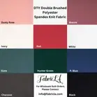 FabricLA DTY Double Brushed Knit Jersey 190 GSM | Soft Polyester Spandex Fabric