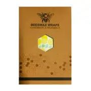 3Pcs Food Wax Paper Reusable Beeswax Wraps Eco-Friendly Food Cover Cling Storage