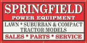 SPRINGFIELD GARDEN TRACTORS EQUIPMENT DEALER SALES VINTAGE SIGN REMAKE BANNER