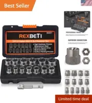 Precision 14-Piece Bolt Extractor Set - Effortless Removal for Damaged Fasteners