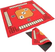 HOOTNEE 1pc Poker Mat Mahjong Table Cloth Mahjong Mat Mahjong Use Mahjong Pad Poker Table Felt Paigow Table Mat Mahjongg Accessories Table Cover Red