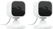 2 Pack Blink Mini Indoor WiFi Security Camera Motion Detection, Night Detection