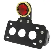 Black Brass Axle License Plate Holder For Harley Sportster Chopper Bobber 13136