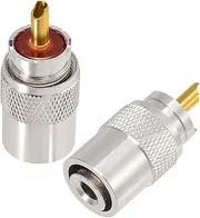 Superbat PL259 UHF Male Solder Coaxial Cable Connector for RG58 RG8X LMR240 RG8 Coaxial Cable Ham Radio Antenna CB Antenna etc.2-Pack