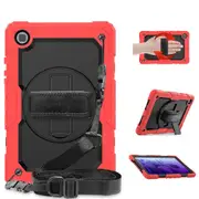 MCC Shockproof Samsung Galaxy Tab A8 10.5" 2022 Strap Case Cover X200 X205 [Red]