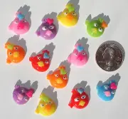 Birds Resin Flatbacks hair bows embellishments scrapbooking craft glue on