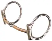 Reinsman Golden Glide Smooth Copper Offset Dee Single Joint Snaffle Bit NEW