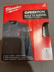 Milwaukee Grid Iron Long Sleeve Pocket T shirt