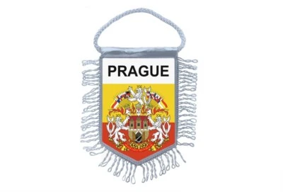 Mini banner flag pennant window mirror cars country banner prague czech praha