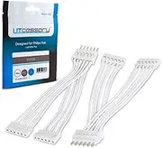 Litcessory Splitter for Philips Hue Lightstrip Plus (2 Pack, White - Standard 6-PIN V3 / WIZ Lightstrip)