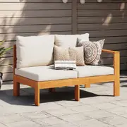 vidaXL Garden Sofa with 1 Armrest 2-Seater Solid Wood Acacia