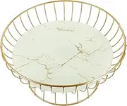 Tall Fruit Bowl Cup Cake Stand Metal Tray Desk Topper Decorative Bowl Metal Wire Fruit Bowl Fruit Holder Dried Fruit Tray Snack Serving Plate Candy Container Black Iron Dessert (Color : Black, Size/