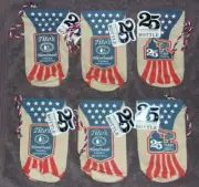 6 Tito's Handmade Vodka Drawstring Burlap Bag American Flag 25th Anniversary