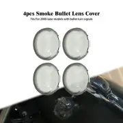 4x Turn Signals Light Smoke Lamp Lens Cover Fit For Softail Sportster CVO Dyna