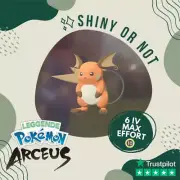 Raichu Shiny ✨ Legends Pokémon Arceus 6 IV Max Effort Alpha Leggende Custom