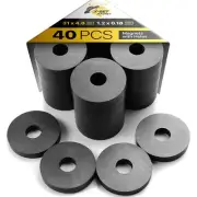 Ferrite Ring Magnets with Holes - 1.2 Inch (31mm) Round Disc Donut Magnets - ...