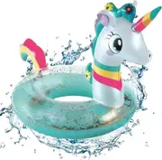 Augro Inflatable Swim Ring for Kids, Inflatable Swimming Ring, Inflatable Swimming Buoy, Summer Pool and Beach Supplies (Purple)