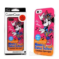 在飛比找PChome24h購物優惠-日本進口Disney i5S【米妮熱舞學園】硬式手機背蓋