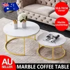 Set of 2 Metal Wrap Base Nesting Coffee Table Stacking Accent Table Apartment