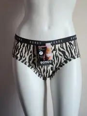 Bonds Ladies WYU6A 2BK Wild Summer Print Cottontails Midi Brief Size 12 New