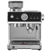 Kenmore Elite 2.5L Espresso Machine With Grinde, Hands-Free Grind & Tamp Semi-Automatic Coffee Machine (Stainless Steel)