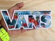 Vans Off The wall Hawaii Jungle Skateboard Sticker Skate Surf Snowboard Decal