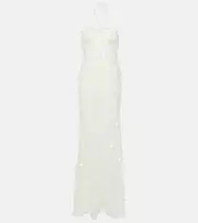 [Rotate] Rotate Bridal sequined halterneck tulle gown AU 14 white