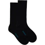 Underworks Men's All Day Fine Socks 2 Pack - Black