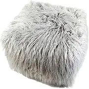 UYSOFRCV Beanbag Chair Slipcover (No Filler), Long Plush Lazy Sofa for Organizing Children Plush Toys Stuffed Animal Storage orMemory Foam,Gray,55x95x95cm
