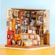 CUTEBEE 山姆書店 DIY 袖珍屋 娃娃屋 迷你屋 帶 LED 燈和音樂 DIY小屋 玩具節日禮物