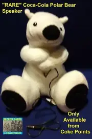 2013 Coca-Cola Collectable “Rare” (coke points) Plush Bear Speaker