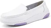 [WCXTY] Women's Healthcare Nurse Shoes,Comfortable Breathable White Nursing Shoes Women,Professional Slip Resistant Loafers Work Chef Shoes,for Medical Workers/Doctors