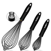 1pcs/3set Multifunctional Rotating Mixer Mini Plastic Kitchen Whisk Baking Tool